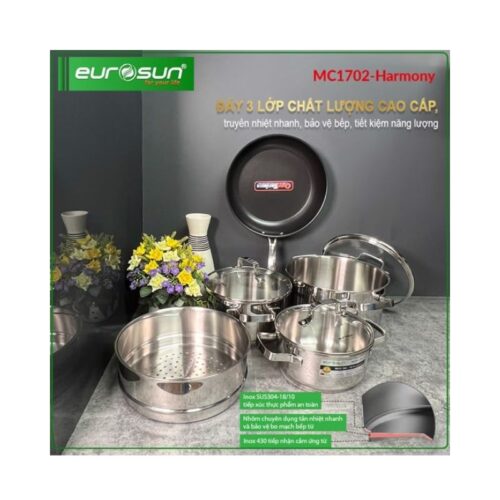 Bộ nồi inox Eurosun MC1702 - HARMONY