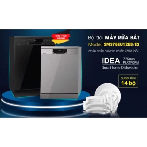 Máy rửa bát Eurosun SMS78EU12EB (BLACK)